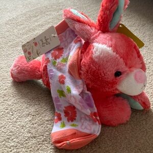 Animal Adventure plush Bunny 🐰 with Spring Floral Socks!